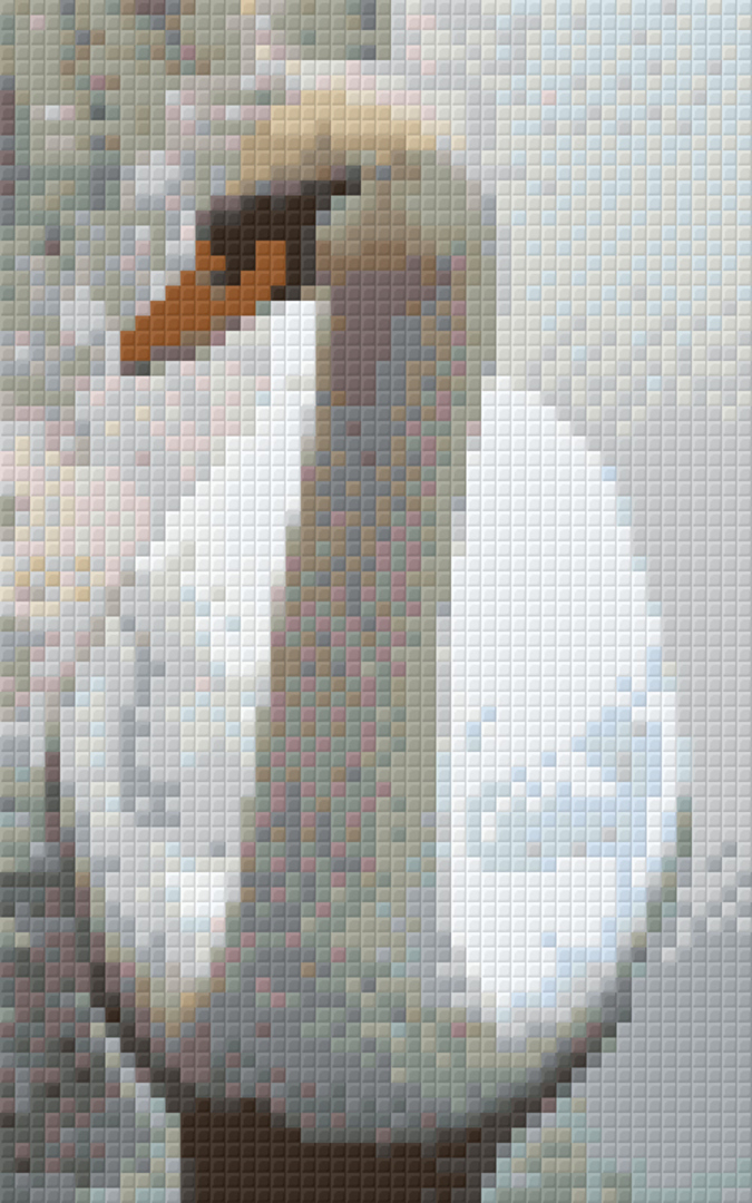 Swan Two [2] Baseplate PixelHobby Mini-mosaic Art Kit image 0